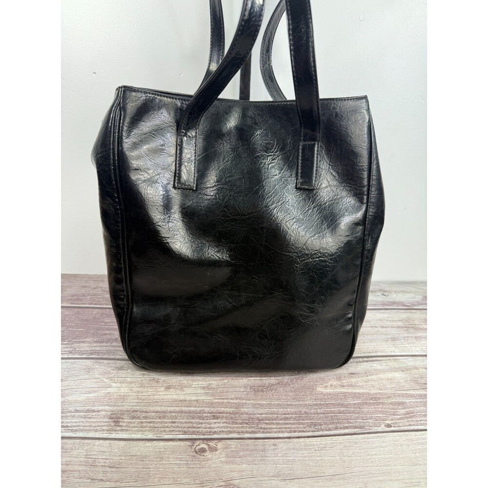 Vintage Black Leather Franchi Handbag Shoulder bag - Picture 14 of 16